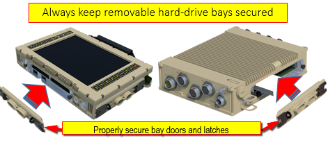 Secure bay doors and latches